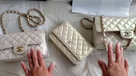 chanel 20b iridescent ivory|Chanel UNBOXING Ivory Iridescent from 20B Collections Classic .